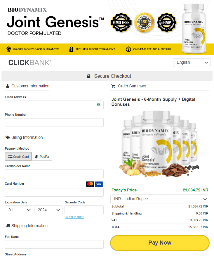Joint Genesis order checkout